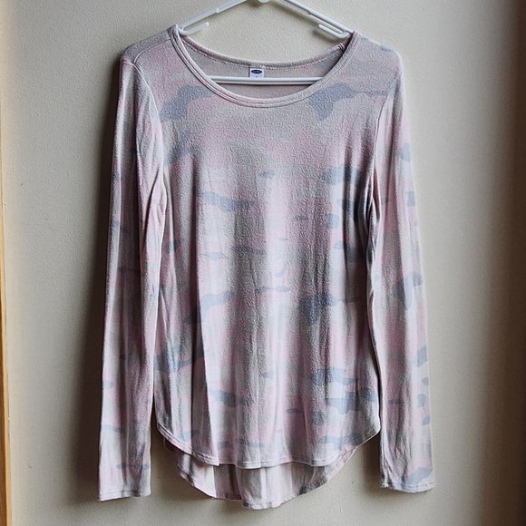 Old Navy Pink/Gray Camo Scoop Neck Jersey Size Small - Picture 7 of 14